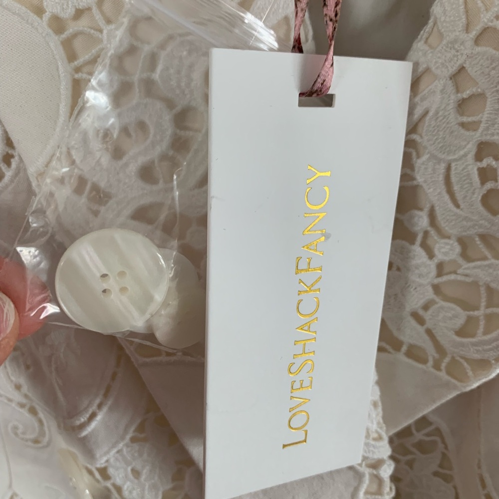 LoveShackFancy Cream Lace Blazer - Picture 2 of 10